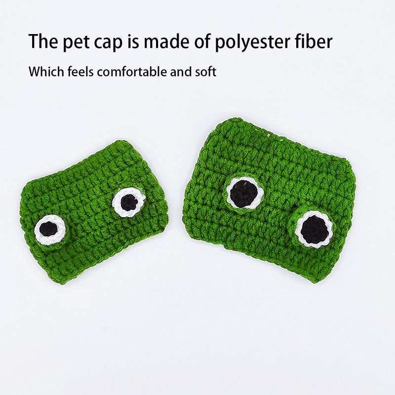 Pleteni šešir za kućne ljubimce, ručno rađena pokrivala za glavu u životinjskom obliku, fotografija, ljupka frizura, smiješno malo štene, dodatak za cosplay S