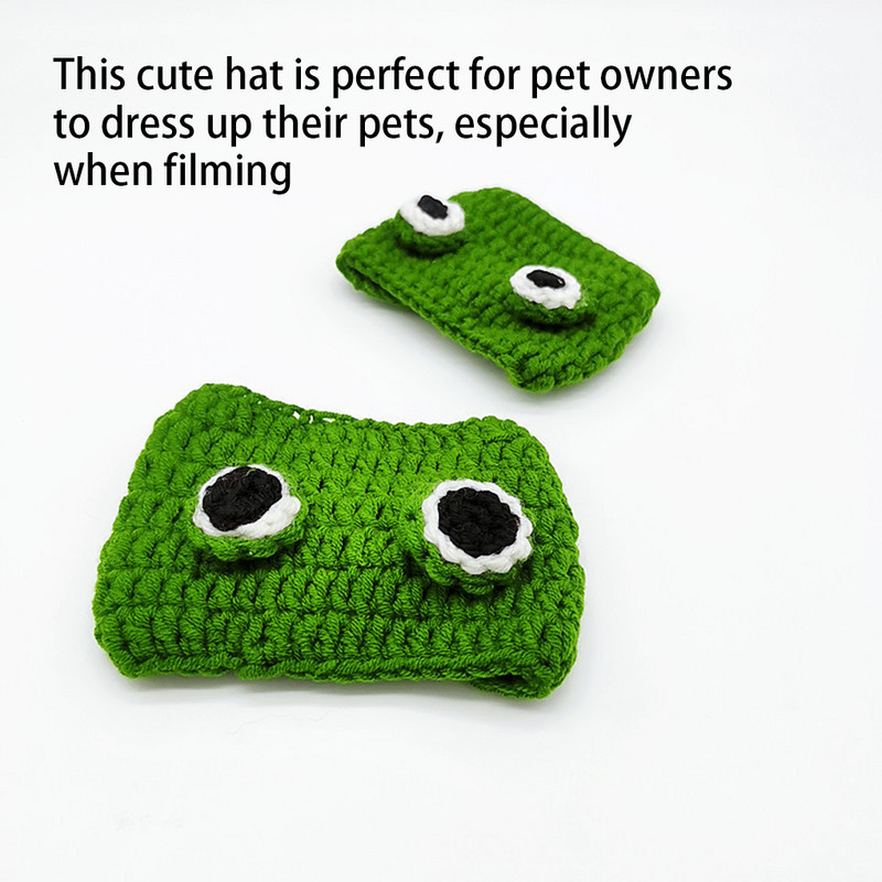 Pleteni šešir za kućne ljubimce, ručno rađena pokrivala za glavu u životinjskom obliku, fotografija, ljupka frizura, smiješno malo štene, dodatak za cosplay S