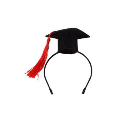 Дизайн на пискюл за капачка за дипломиране на домашни любимци Супер мека вратовръзка за врата за домашни любимци Ултра-лека обличаща се филцова лента за глава за домашни любимци Декоративна шапка за домашни любимци за котка