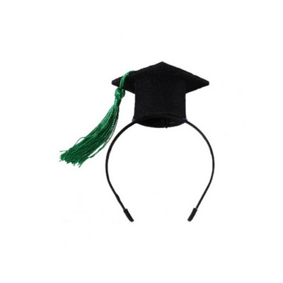 Дизайн на пискюл за капачка за дипломиране на домашни любимци Супер мека вратовръзка за врата за домашни любимци Ултра-лека обличаща се филцова лента за глава за домашни любимци Декоративна шапка за домашни любимци за котка