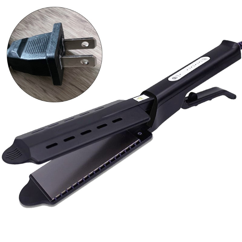 Saloninis plaukų tiesintuvas nuo nuplikimo pūkuotas artefaktas Kukurūzų Perm Replės Plaukų tiesintuvas Susuktuvas visų tipų plaukams N0PF