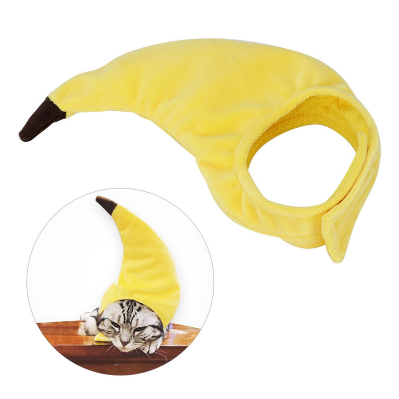 Loominguline naljakas lemmikloomakoera kassi mütsi kostüüm Banaanimüts peo cosplay tarvikud fotorekvisiidid peakatted