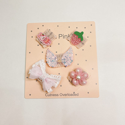 5 tk/komplekt Armsad koera juukseklambrid kutsika juuksenõel Pet Cat Käsitsi valmistatud juuksenõel Lemmiklooma vibu juuste aksessuaarid Mitmevärviline pikk villane lemmiklooma peakate