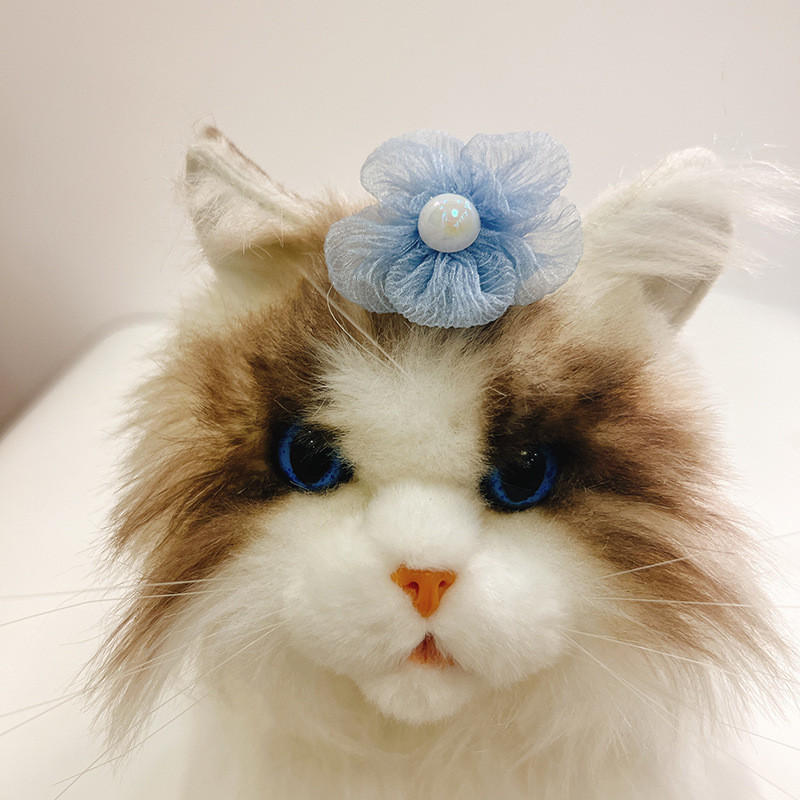 5 tk/komplekt Armsad koera juukseklambrid kutsika juuksenõel Pet Cat Käsitsi valmistatud juuksenõel Lemmiklooma vibu juuste aksessuaarid Mitmevärviline pikk villane lemmiklooma peakate