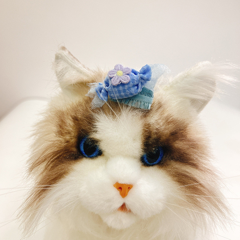 5 tk/komplekt Armsad koera juukseklambrid kutsika juuksenõel Pet Cat Käsitsi valmistatud juuksenõel Lemmiklooma vibu juuste aksessuaarid Mitmevärviline pikk villane lemmiklooma peakate