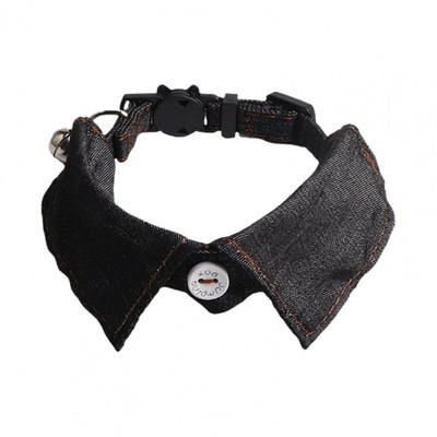 Stilingas languotas lankelis kačių apykaklės reguliuojamas kostiumas mažiems šunims katėms Minkštas džinsinis audinys vestuvėms