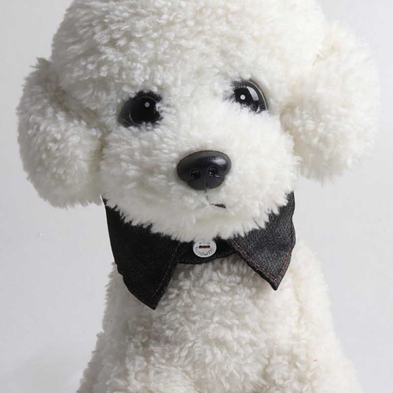 Stilingas languotas lankelis kačių apykaklės reguliuojamas kostiumas mažiems šunims katėms Minkštas džinsinis audinys vestuvėms