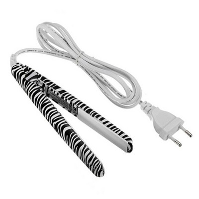 Mini nešiojamas elektrinis plaukų plokščias geležinis lazdelėlis šukuosenų formavimas kelioninis keraminis zebra tiesinimo įrankis tiesinantis kutais