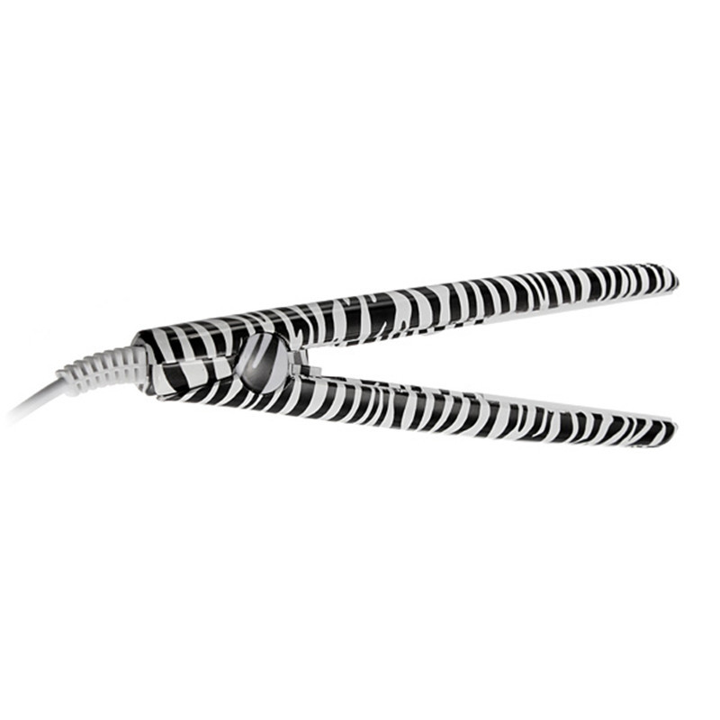 Mini nešiojamas elektrinis plaukų plokščias geležinis lazdelėlis šukuosenų formavimas kelioninis keraminis zebra tiesinimo įrankis tiesinantis kutais