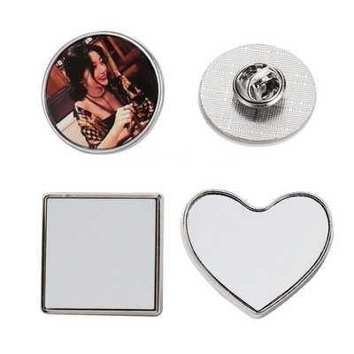 Sublimation Printable Blank Metal Badge DIY Crafts Small Gift with Different Shapes