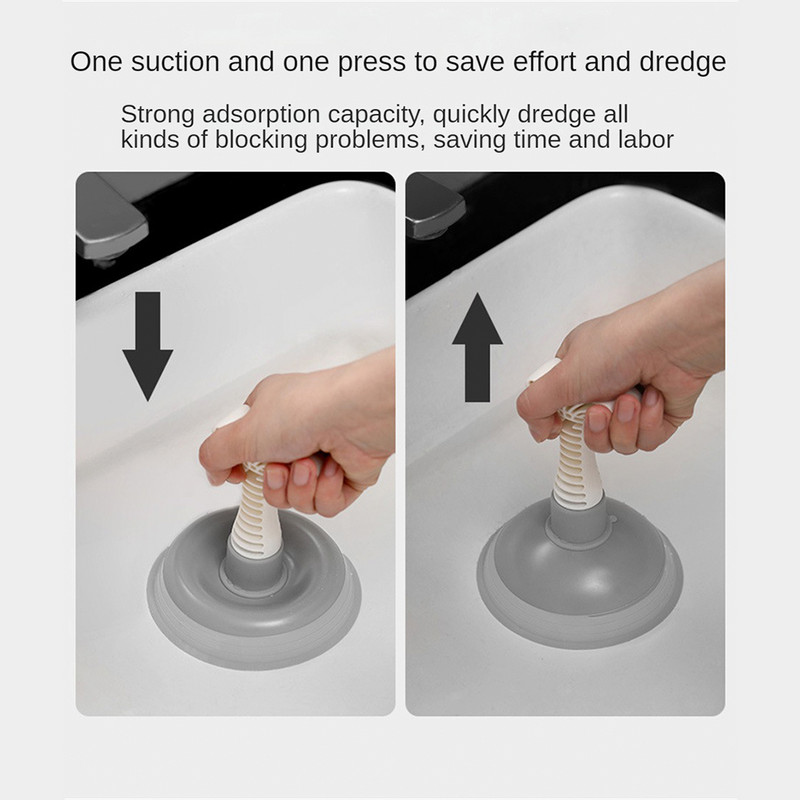 Pehme kummist iminappade ummistuspuhastusvahend, spiraalne muster, tihedalt ühendatud paksendatud PVC valamutööriist, tugev adsorptsioonivõime