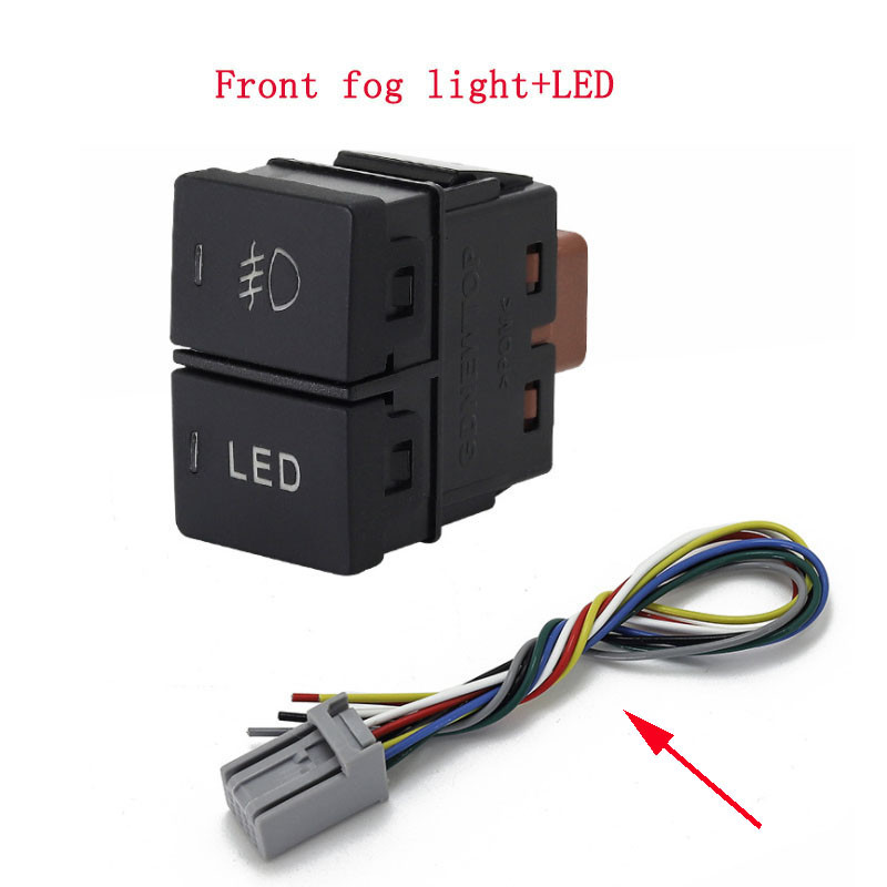 1vnt Dviejų raktų jungiklis, dvigubas jungiklis rūko žibintų radaro maitinimo šaltinis LED priekinių žibintų jungiklio laidas skirtas Honda URV CRV AVANCIER CITY Accord