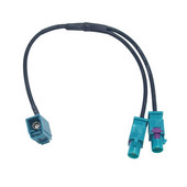 Radio antena no 1 FAKRA2-Z sieviešu galvas līdz 2 FAKRA2-Z vīriešu galvas