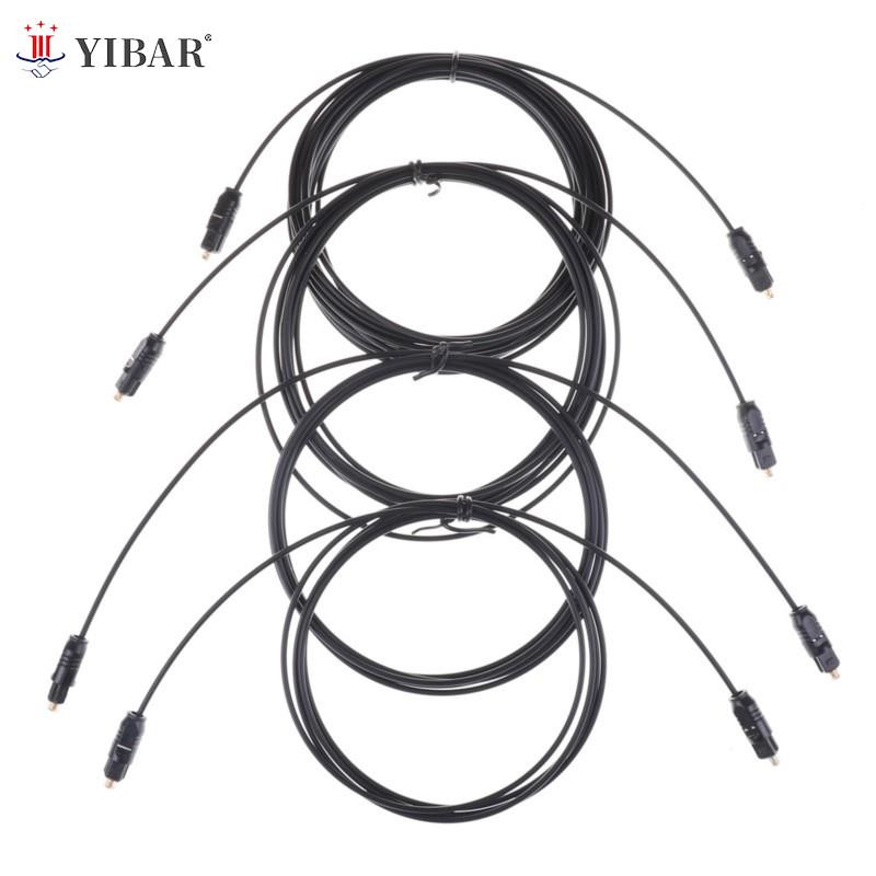 Patvarus juodas TOSLink šviesolaidinis skaitmeninis garso kabelis 1,5M 2M 3M 5M