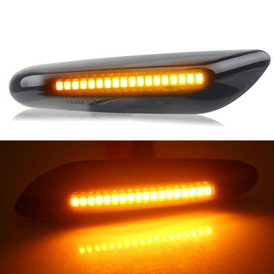 2Pcs/Set Car Turn Signal Lamps Side Marker Lights Lateral LED Indicator Accessories For BMW E90 E91 E92 E60 E87 E46 X1 X3