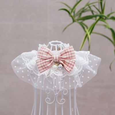 UUS Lemmikkassi pitsist süljerätik kellukesega Pehme hingav pleediga trükkimine Pudipõlled Lemmikkostüümide tarvikud