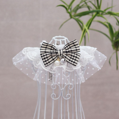 UUS Lemmikkassi pitsist süljerätik kellukesega Pehme hingav pleediga trükkimine Pudipõlled Lemmikkostüümide tarvikud