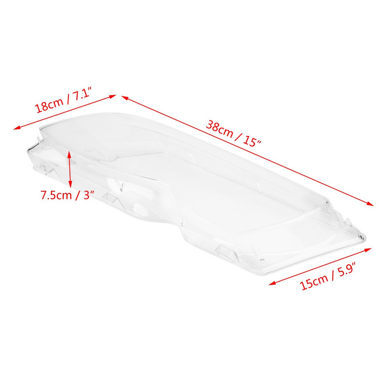 1 paar eesmist vasakut + paremat esilaterna läbipaistvast plastikust objektiivi kate BMW E46 3-seeria 4DR 2002-2005 jaoks