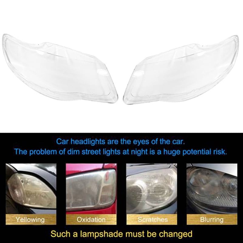 2X Carcasă de înlocuire a lentilei pentru faruri din față transparentă pentru Touareg 2007 2008 2009 2010 stânga și dreapta