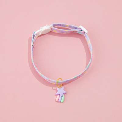 Lemmikloomade ehted Reguleeritava pandlaga kutsika kaelarihm Populaarne väikese kassi kaelarihm, trükitud mustriga süda, kael, dekoratiivne kaelarihm lemmikloomatarbed