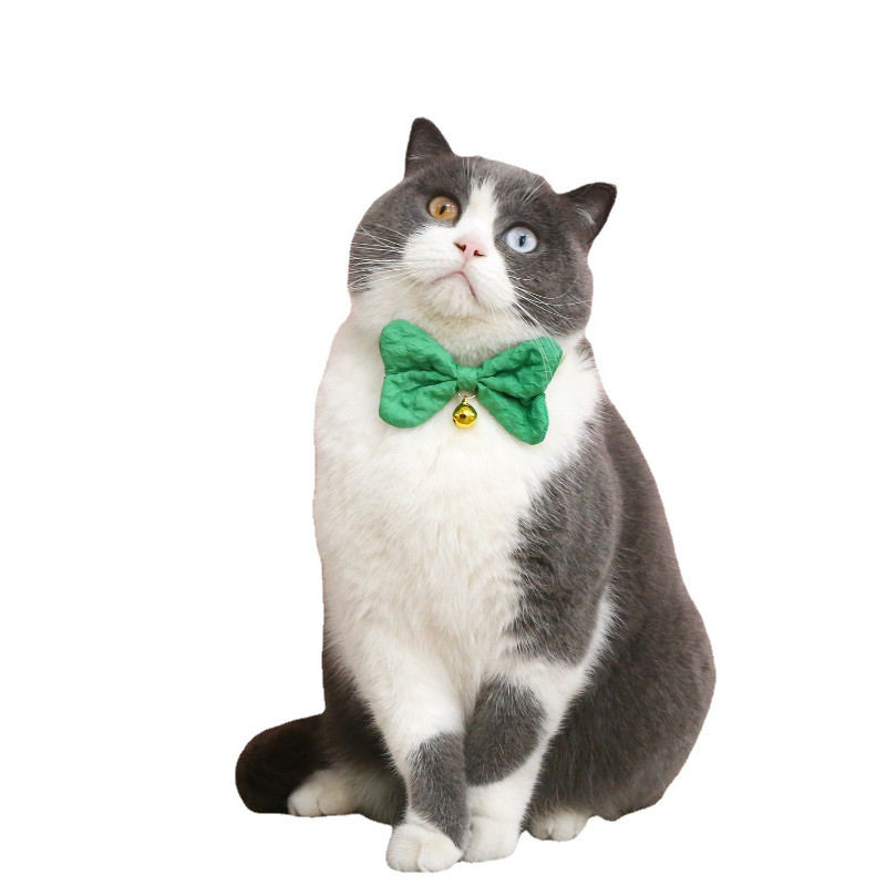 Ins New Cat Ogrlica Candy Šarena traper mašna Podesivo zvono Mačka Pas Leptir mašna Dodatak Ogrlica Ogrlica za psa