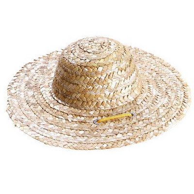 Madinga Cosplay ūkininko kepurė Sunbonnet Doggy Hoodie Galvos apdangalai Priedai Sunhat Cat Kepuraitė šunų kepuraitė Naminių kepurė Šiaudinė kepurė naminiams gyvūnėliams