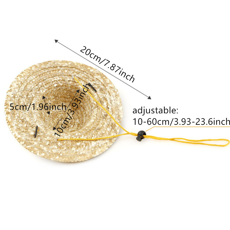 Modni Cosplay Farmer šešir Sunbonnet Doggy Hoodie Pokrivala za glavu Dodaci Šešir za sunčanje Mačka Kapa Kapa za pse Kapa za kućne ljubimce Šešir Slamnati šešir Oprema za kućne ljubimce