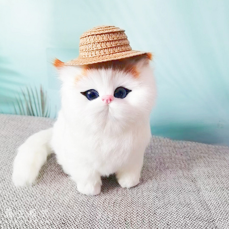 Modni Cosplay Farmer šešir Sunbonnet Doggy Hoodie Pokrivala za glavu Dodaci Šešir za sunčanje Mačka Kapa Kapa za pse Kapa za kućne ljubimce Šešir Slamnati šešir Oprema za kućne ljubimce