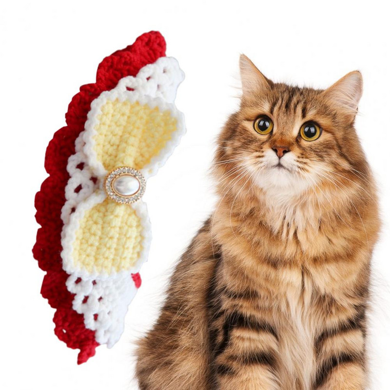 Oprsnik za kućne ljubimce Bowknot Ogrlica za kućne ljubimce Mali psi Ženski mačići Mačke Ogrlica za pse