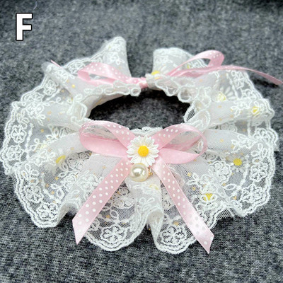 Lemmiklooma kikisõlme kaelarihm armas pitsvõrgust tikandid Lemmiklooma rinnatüki röhitsemisega riidest kaelaside Koera kassi kaelakee kaelarihm väikestele keskmistele koertele kassidele