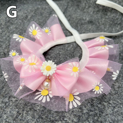 Lemmiklooma kikisõlme kaelarihm armas pitsvõrgust tikandid Lemmiklooma rinnatüki röhitsemisega riidest kaelaside Koera kassi kaelakee kaelarihm väikestele keskmistele koertele kassidele