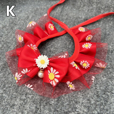 Lemmiklooma kikisõlme kaelarihm armas pitsvõrgust tikandid Lemmiklooma rinnatüki röhitsemisega riidest kaelaside Koera kassi kaelakee kaelarihm väikestele keskmistele koertele kassidele