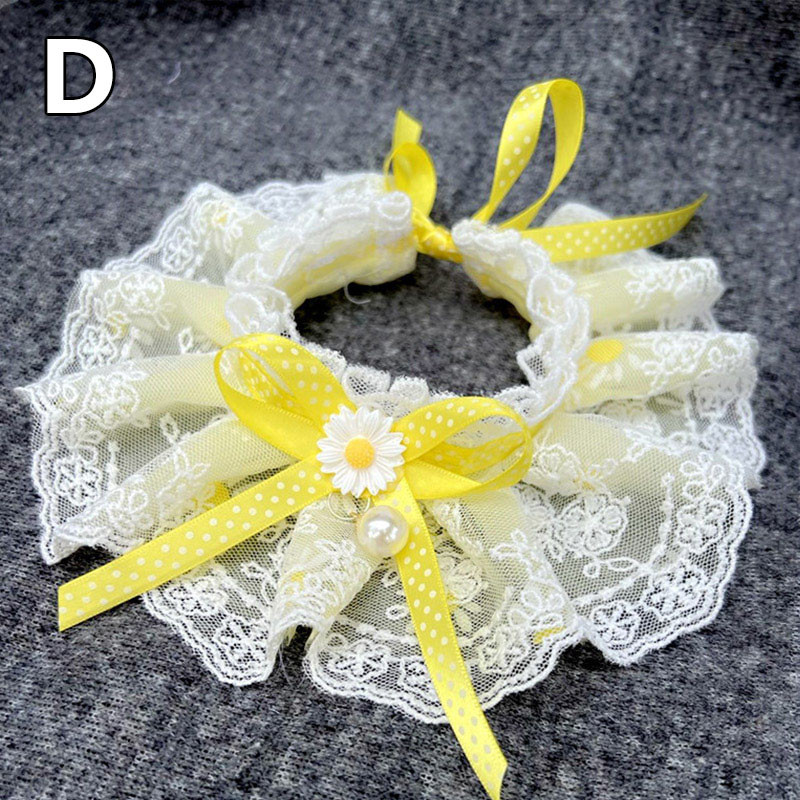 Lemmiklooma kikisõlme kaelarihm armas pitsvõrgust tikandid Lemmiklooma rinnatüki röhitsemisega riidest kaelaside Koera kassi kaelakee kaelarihm väikestele keskmistele koertele kassidele