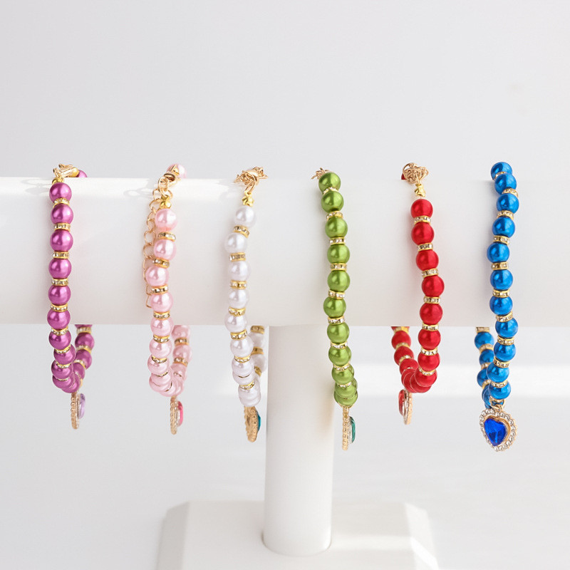 Cirkon Srce Dodaci za mačke Perle za rođendansku zabavu Ogrlice za pse Biserni lanac Ogrlica za mačke Princeza Obojeni proizvodi za kućne ljubimce