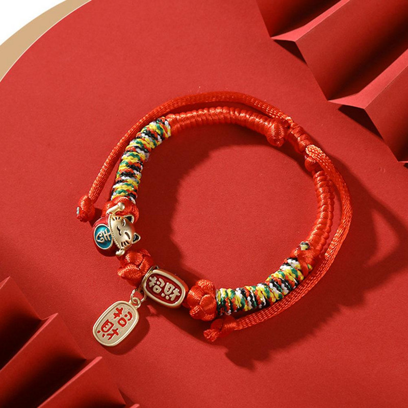 NOVA mačka za kućne ljubimce Ukrasna ogrlica u kineskom stilu Ručno tkana ogrlica Ornament Zabavni dodaci Potrepštine za mačiće