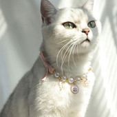 Ukras s bisernom ogrlicom za kućne ljubimce Podesiva ogrlica s dizajnom kopče od jastoga Pribor za vrat kućnih ljubimaca Oprema za kućne ljubimce