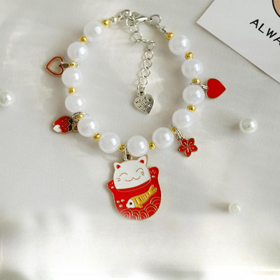 Ukras s bisernom ogrlicom za kućne ljubimce Podesiva ogrlica s dizajnom kopče od jastoga Pribor za vrat kućnih ljubimaca Oprema za kućne ljubimce