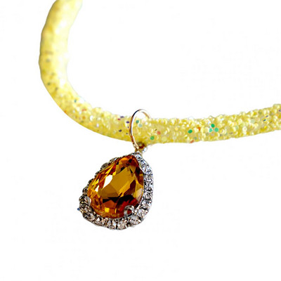 Kassi kaelakee Lemmiklooma kaelakee Läikiv elegantne pilkupüüdev atraktiivne lemmiklooma kassi kivist kaelarihm ehted lemmikloomatarbed