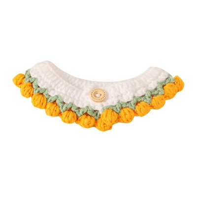 Χαριτωμένο πλεκτό κολάρο γάτας Καρτούν Φουλάρι γάτα Παπιγιόν Αξεσουάρ ομορφιάς για γάτα με κολιέ κουδούνι γατάκι Χειροποίητο γιακά σκύλου για γάτα