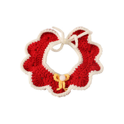 Χαριτωμένο πλεκτό κολάρο γάτας Καρτούν Φουλάρι γάτα Παπιγιόν Αξεσουάρ ομορφιάς για γάτα με κολιέ κουδούνι γατάκι Χειροποίητο γιακά σκύλου για γάτα