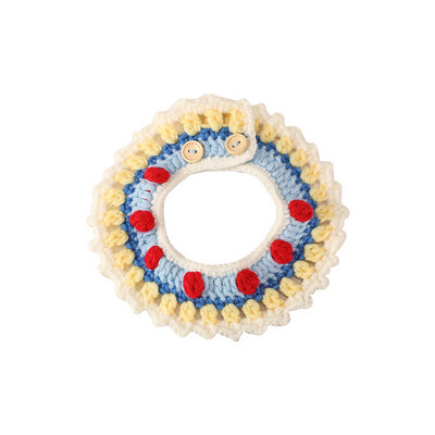 Χαριτωμένο πλεκτό κολάρο γάτας Καρτούν Φουλάρι γάτα Παπιγιόν Αξεσουάρ ομορφιάς για γάτα με κολιέ κουδούνι γατάκι Χειροποίητο γιακά σκύλου για γάτα