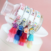 Lemmikloomatarbed Kutsikas Kiisu kaelarihm Bell Ripats Värviline Tutt Teemant Dekoratiivne Lemmiklooma kaelarihm Glow Proof Loss Kaelakee