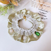 Mugav hubane kassi koera pits rinnatükk, dekoratiivne kaelarihm pehme puutega lemmiklooma kaelarät kivist võlusid kassitarvikud