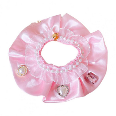 Mugav hubane kassi koera pits rinnatükk, dekoratiivne kaelarihm pehme puutega lemmiklooma kaelarät kivist võlusid kassitarvikud