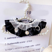 Χαριτωμένη πετσέτα σάλιου για κατοικίδια Υπέροχη δαντέλα με απαλή αφή γιακά σαλιάρα κατοικίδιων για γάτα Δαντέλα σαλιάρα σκύλου Πετσέτα σάλιου για κατοικίδια