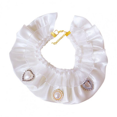 Χαριτωμένη πετσέτα σάλιου για κατοικίδια Υπέροχη δαντέλα με απαλή αφή γιακά σαλιάρα κατοικίδιων για γάτα Δαντέλα σαλιάρα σκύλου Πετσέτα σάλιου για κατοικίδια