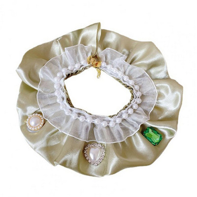 Χαριτωμένη πετσέτα σάλιου για κατοικίδια Υπέροχη δαντέλα με απαλή αφή γιακά σαλιάρα κατοικίδιων για γάτα Δαντέλα σαλιάρα σκύλου Πετσέτα σάλιου για κατοικίδια