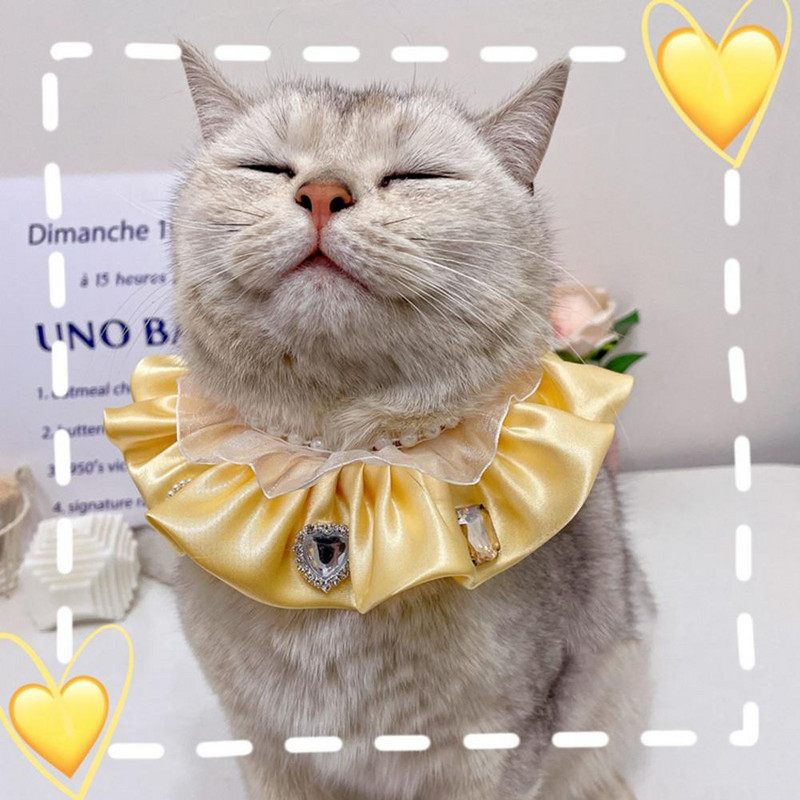 Χαριτωμένη πετσέτα σάλιου για κατοικίδια Υπέροχη δαντέλα με απαλή αφή γιακά σαλιάρα κατοικίδιων για γάτα Δαντέλα σαλιάρα σκύλου Πετσέτα σάλιου για κατοικίδια