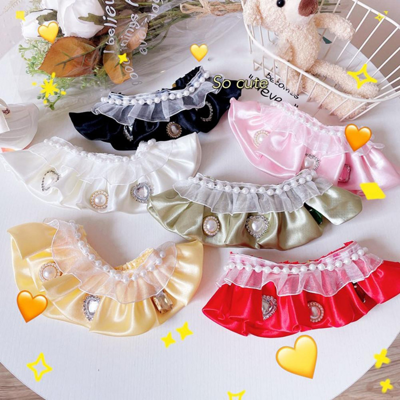 Χαριτωμένη πετσέτα σάλιου για κατοικίδια Υπέροχη δαντέλα με απαλή αφή γιακά σαλιάρα κατοικίδιων για γάτα Δαντέλα σαλιάρα σκύλου Πετσέτα σάλιου για κατοικίδια