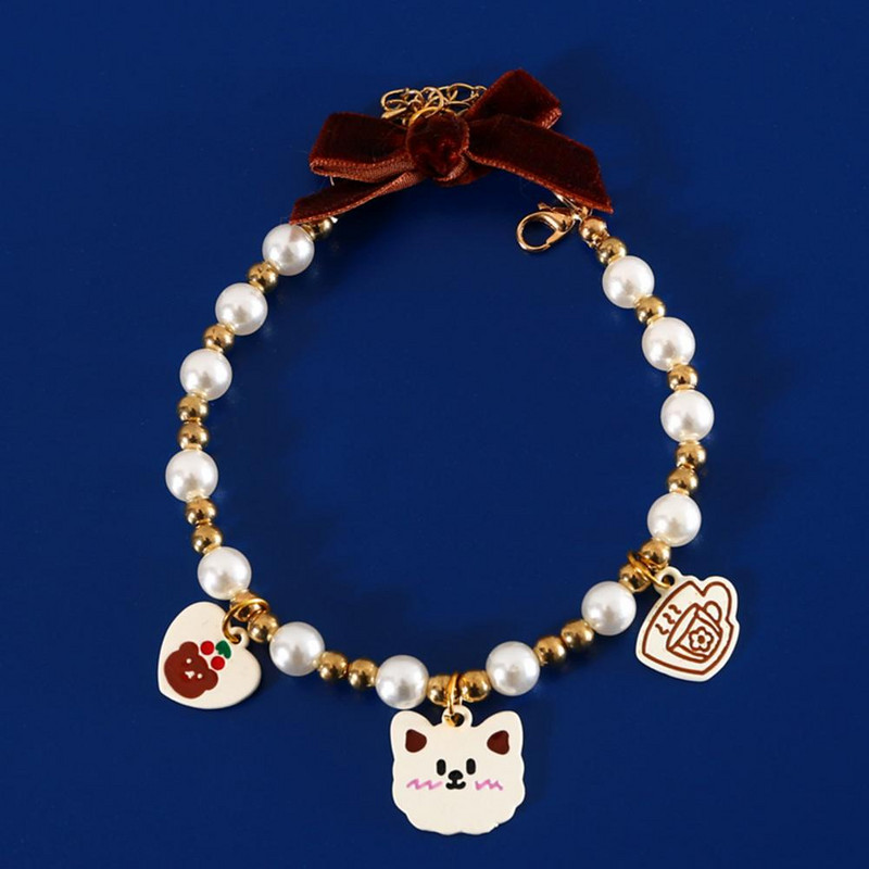 Lemmiklooma kaelarihm homaarilukuga kassi kaelakee kassipoegade imitatsiooniga pärlikee multifilmi ripatsiga